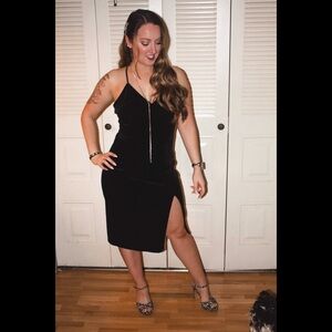 Little black velvet dress